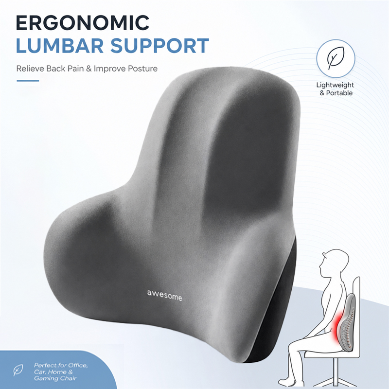 Office Furniture Direct - 1 Stück Memory-Schaum Lendenstützkissen, Ergonomisches Kissen