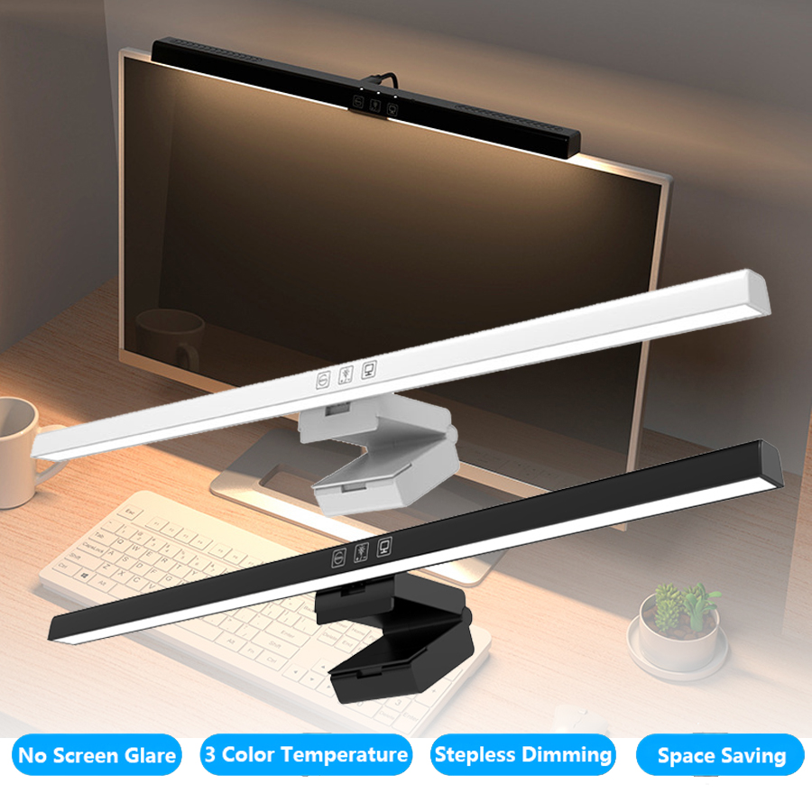Office Furniture Direct - 50cm LED-Monitorleuchte Bildschirm-Hängelampe Stufenlos Dimmbar USB-Schreibtischlampe