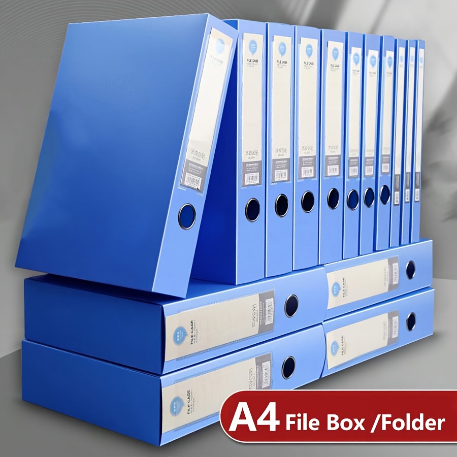 Binder Storage Box - 1 Stück faltbare A4-Aktenordner, PP-Dokumentenaufbewahrungsboxen mit