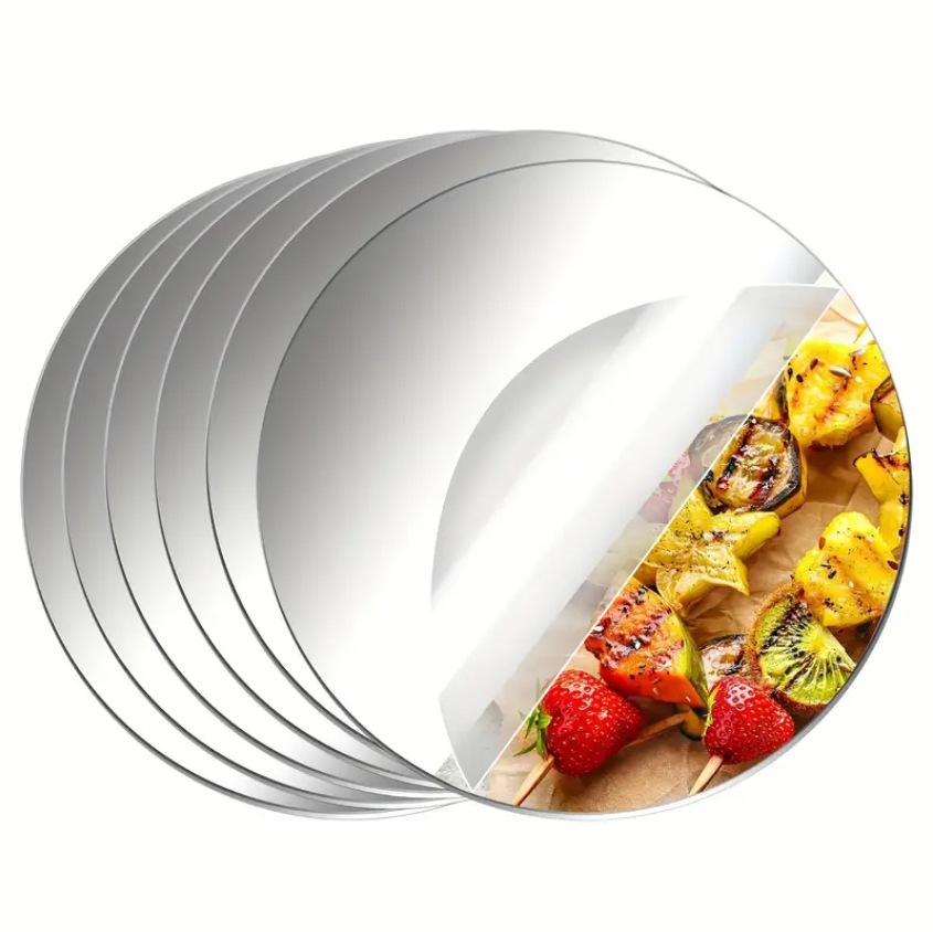 Conference Table Round - 6er-Pack runde Acrylspiegel ohne Glas, runde