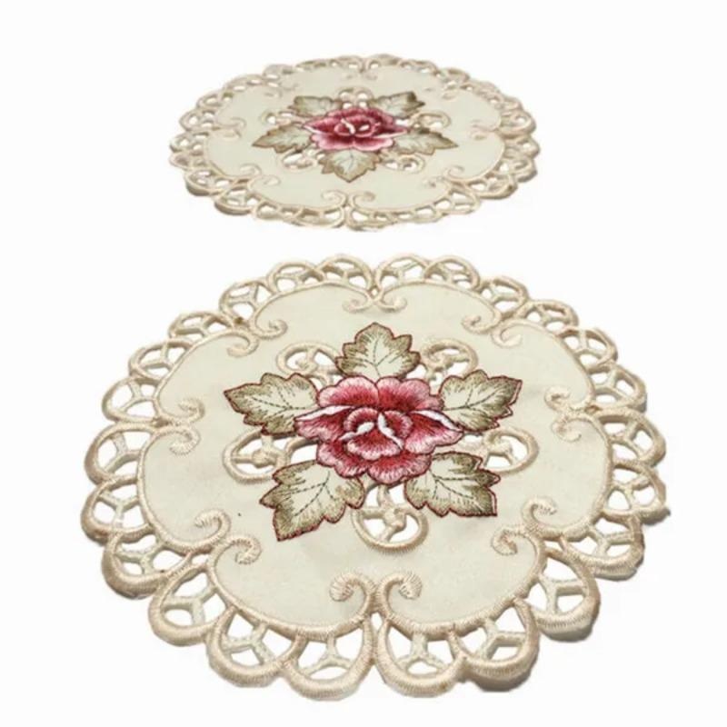 4 Stück runde bestickte Blumen – Conference Table Round Bewertung und Preis