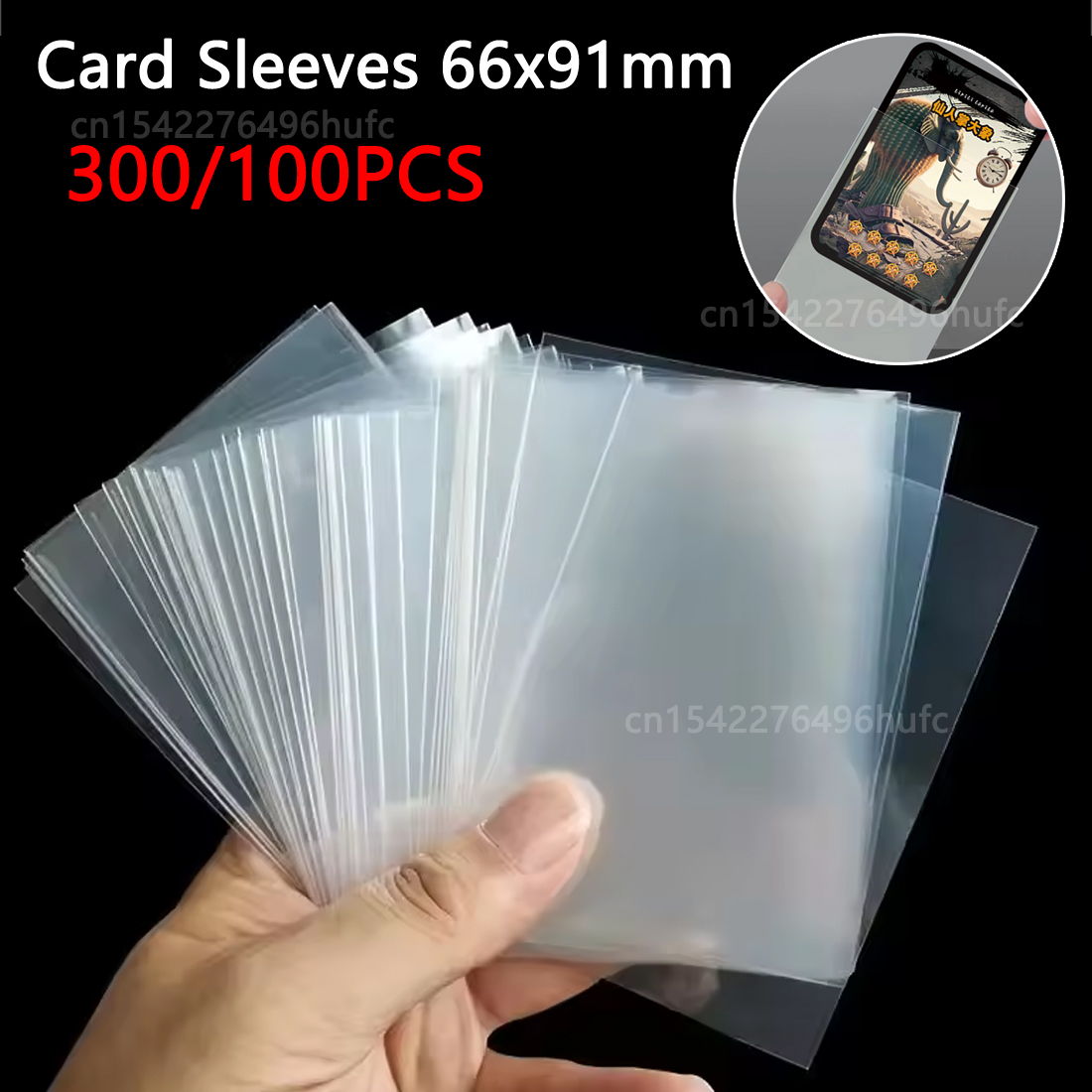 300/100Pcs 66*91mm Karte Ärmel – Binder Storage Box Bewertung und Preis