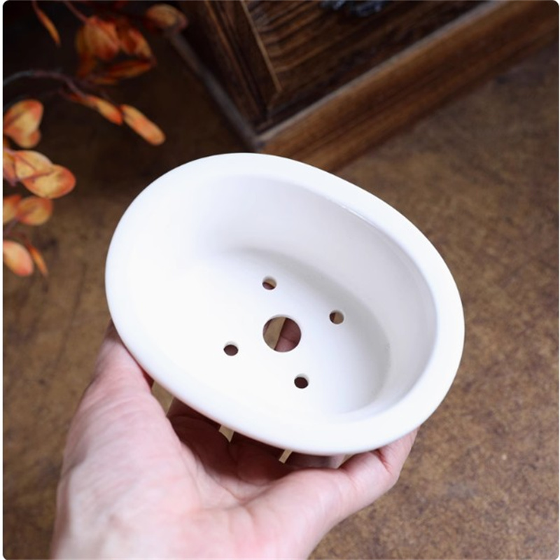 Weißer ovaler Bonsai-Topf aus  – Conference Table Round Bewertung und Preis